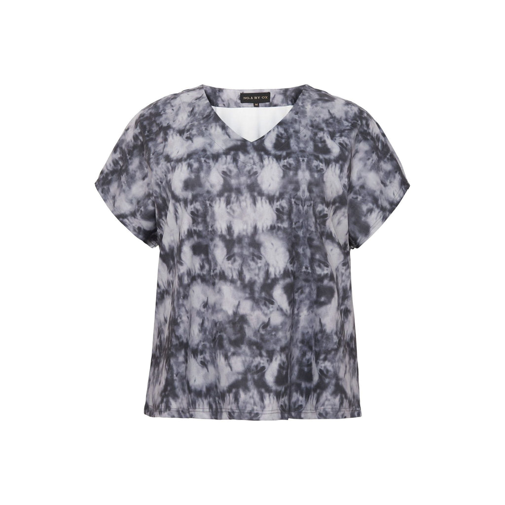 T-shirt met vlindermouw print grijs - Evolve Fashion