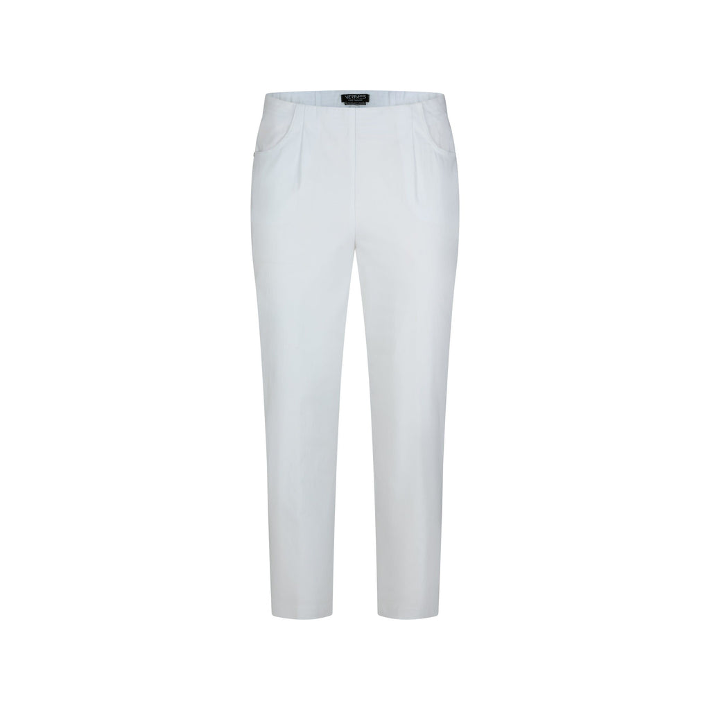Trousers stretch pockets off white