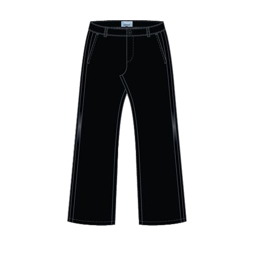Trousers Blues Fit sateen band black