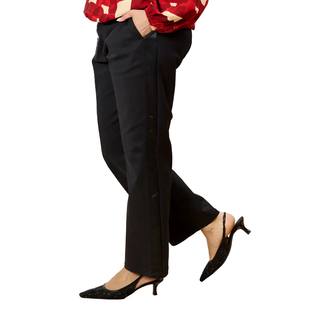 Trousers Blues Fit sateen band black