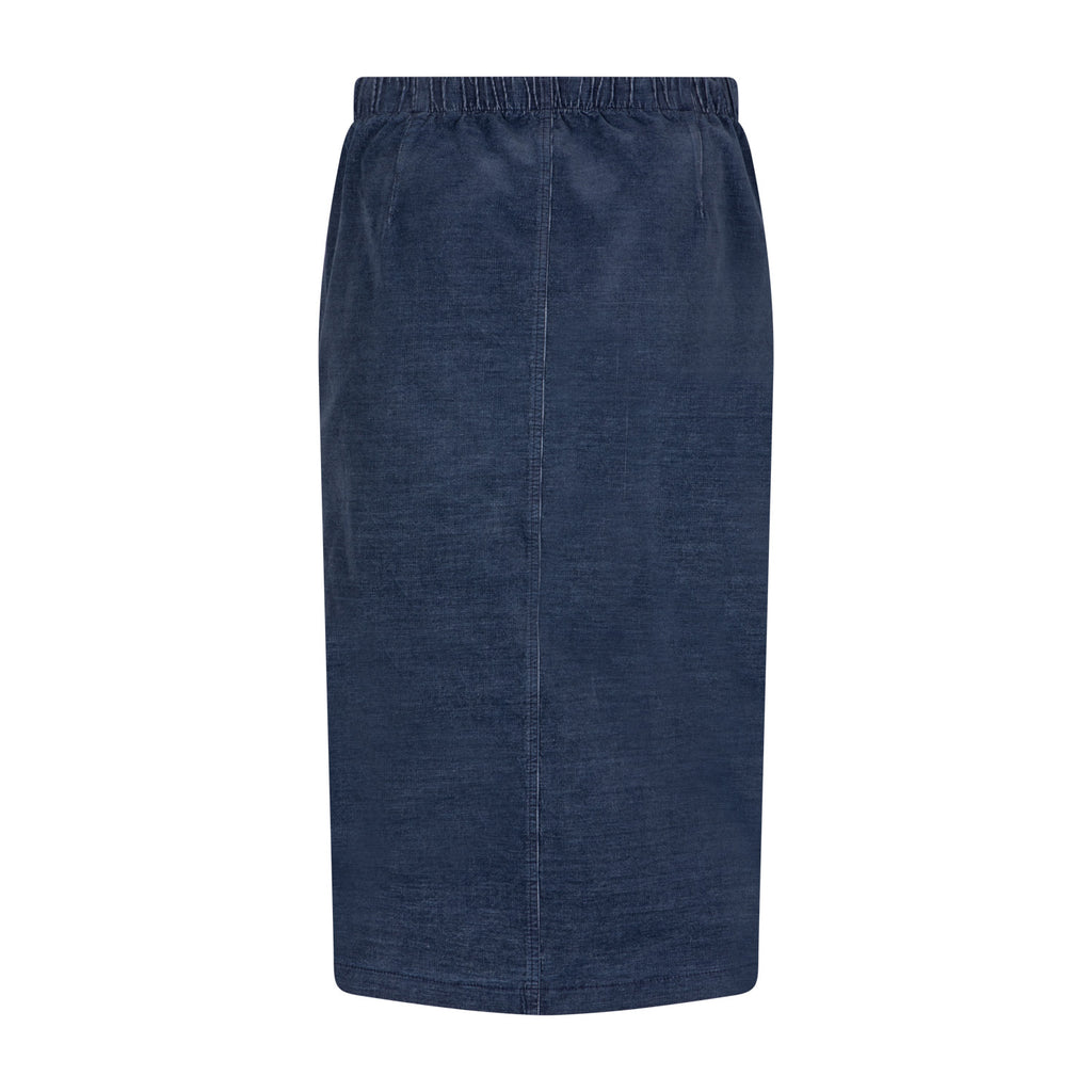Skirt soft rib denim blue