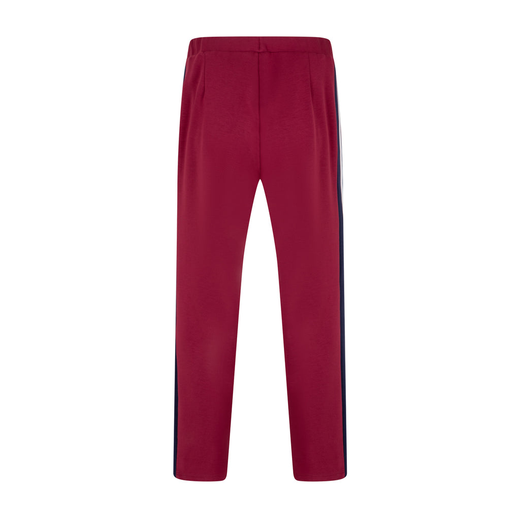 Trousers Stripe burgundy red/navy/off white