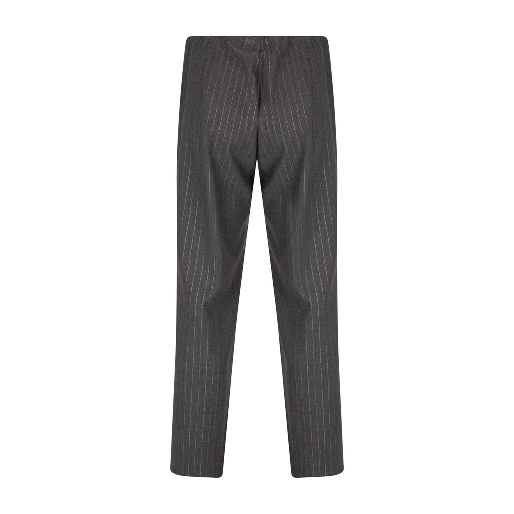 Trousers straight striped grey