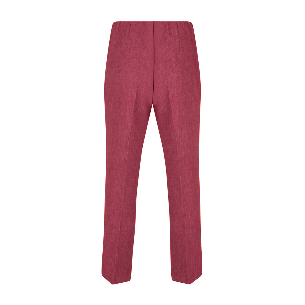 Trousers straight wine red melange