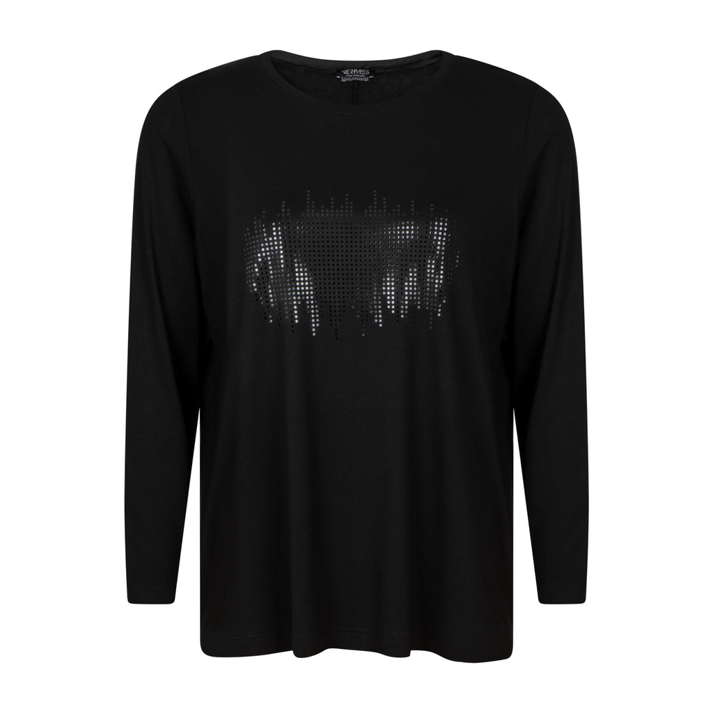 Shirt LS print black