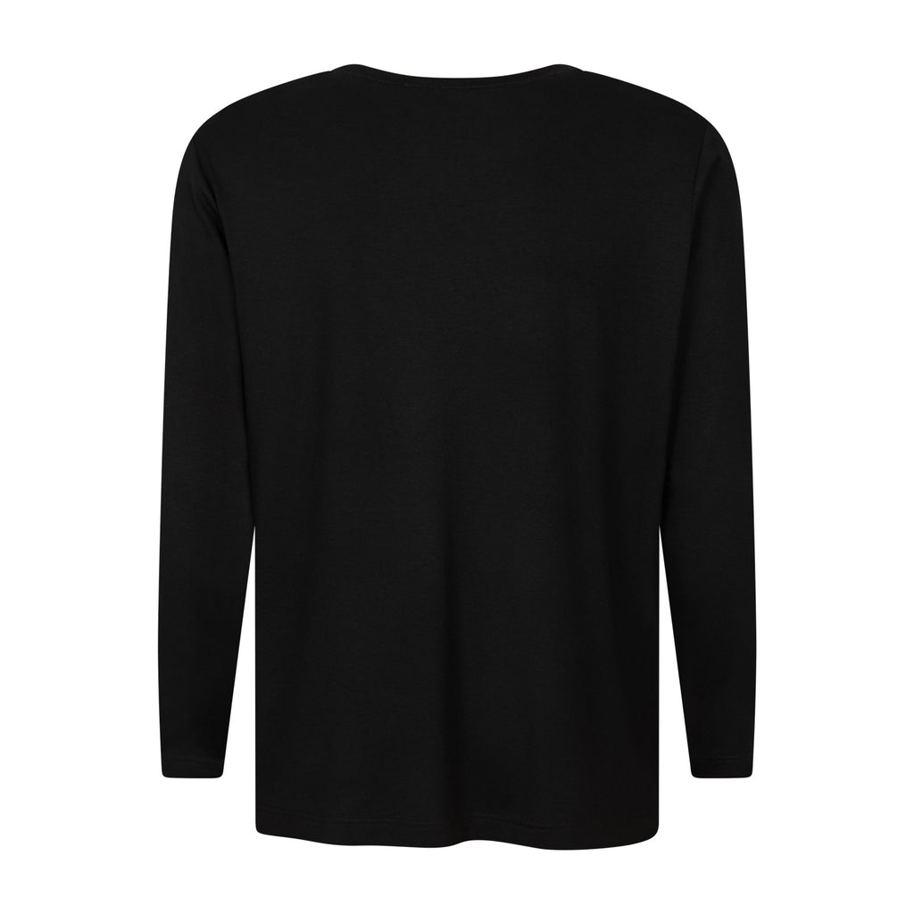 Shirt LS print black