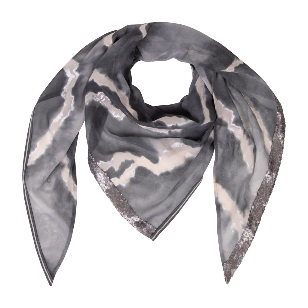 Shawl pailletes grey
