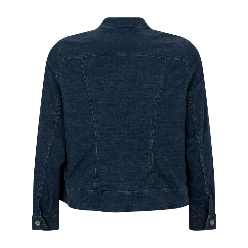Jacket soft rib denim blue