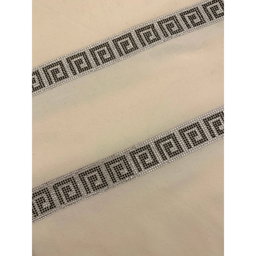 Shawl Rhinestones Greek off white