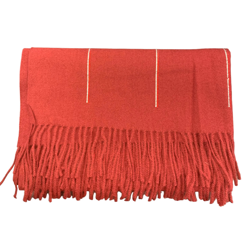 Shawl Rhinestones stripes burgundy