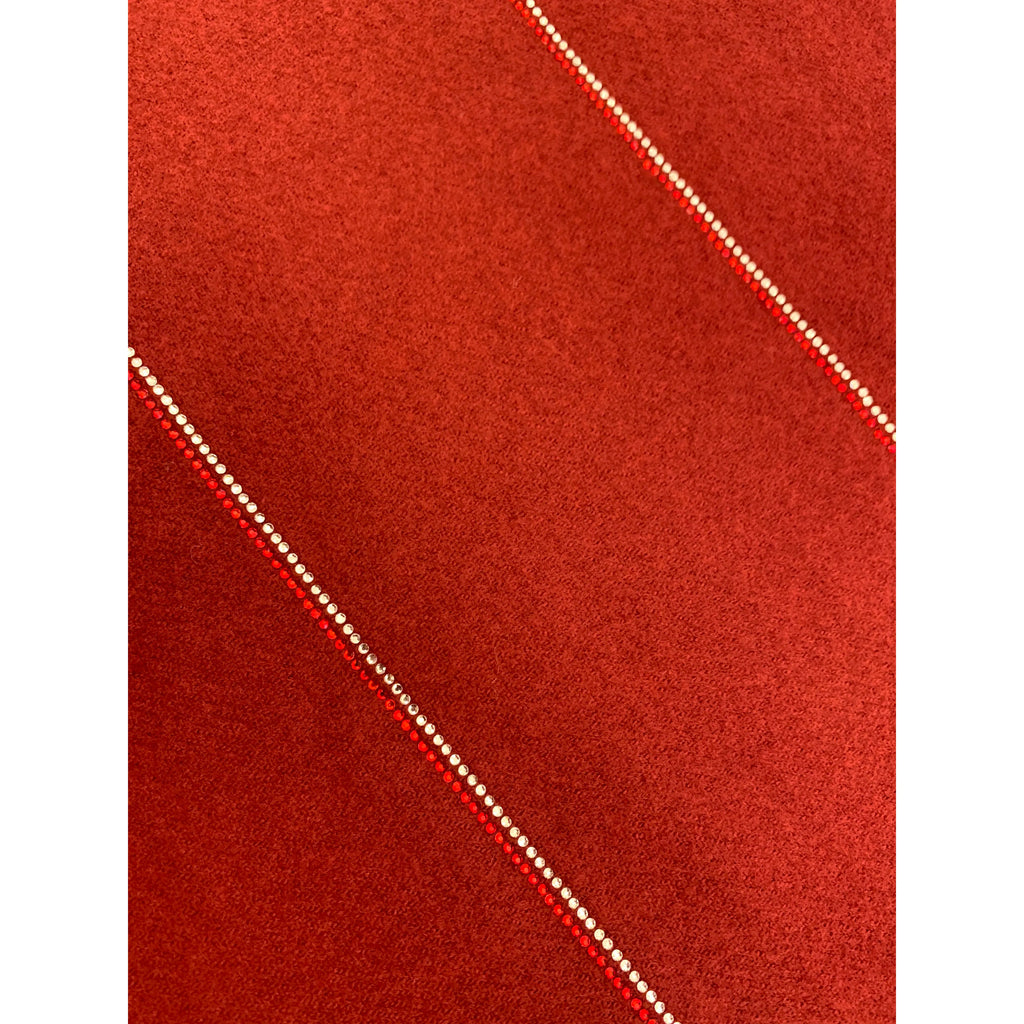 Shawl Rhinestones stripes burgundy