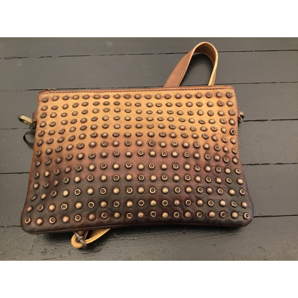 Bag cross body studs gold or brons - Evolve Fashion