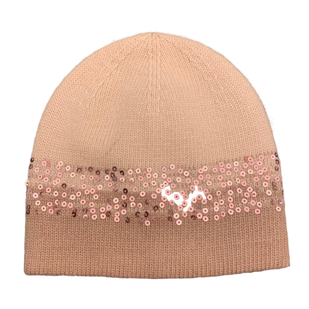 Beanie pailletes soft pink - Evolve Fashion