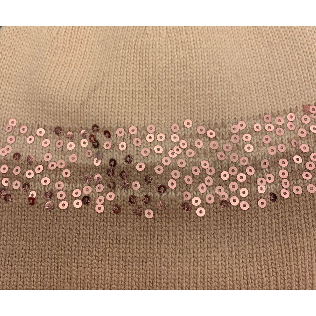 Beanie pailletes soft pink - Evolve Fashion