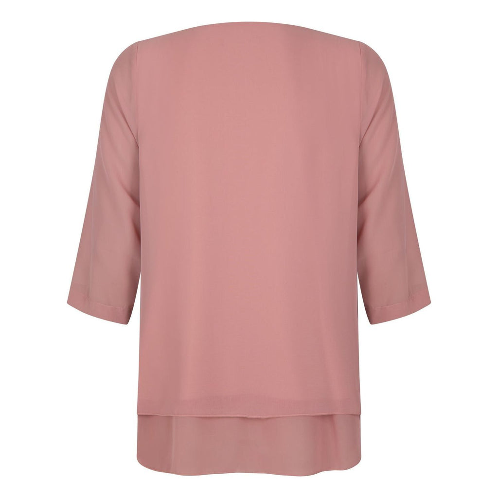 Blouse 3/4 sl chiffon - Evolve Fashion