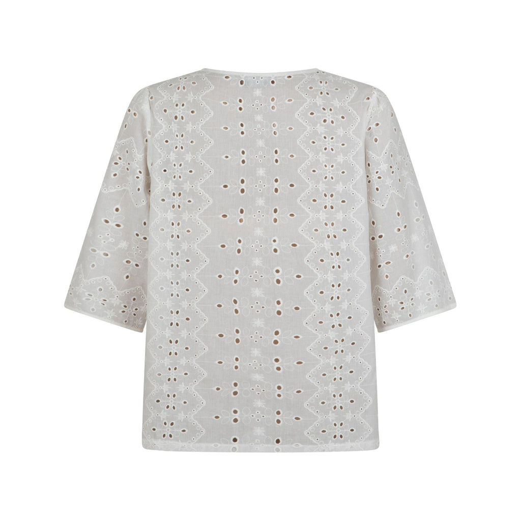 Blouse broderie offwhite - Evolve Fashion