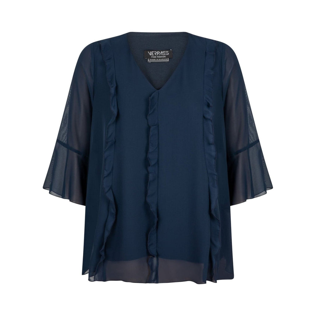 Blouse chiffon navy - Evolve Fashion