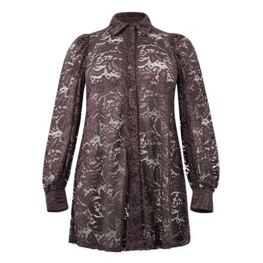 Blouse Lace brown - Evolve Fashion