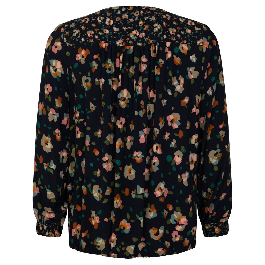 Blouse long sl viscose flowers - Evolve Fashion