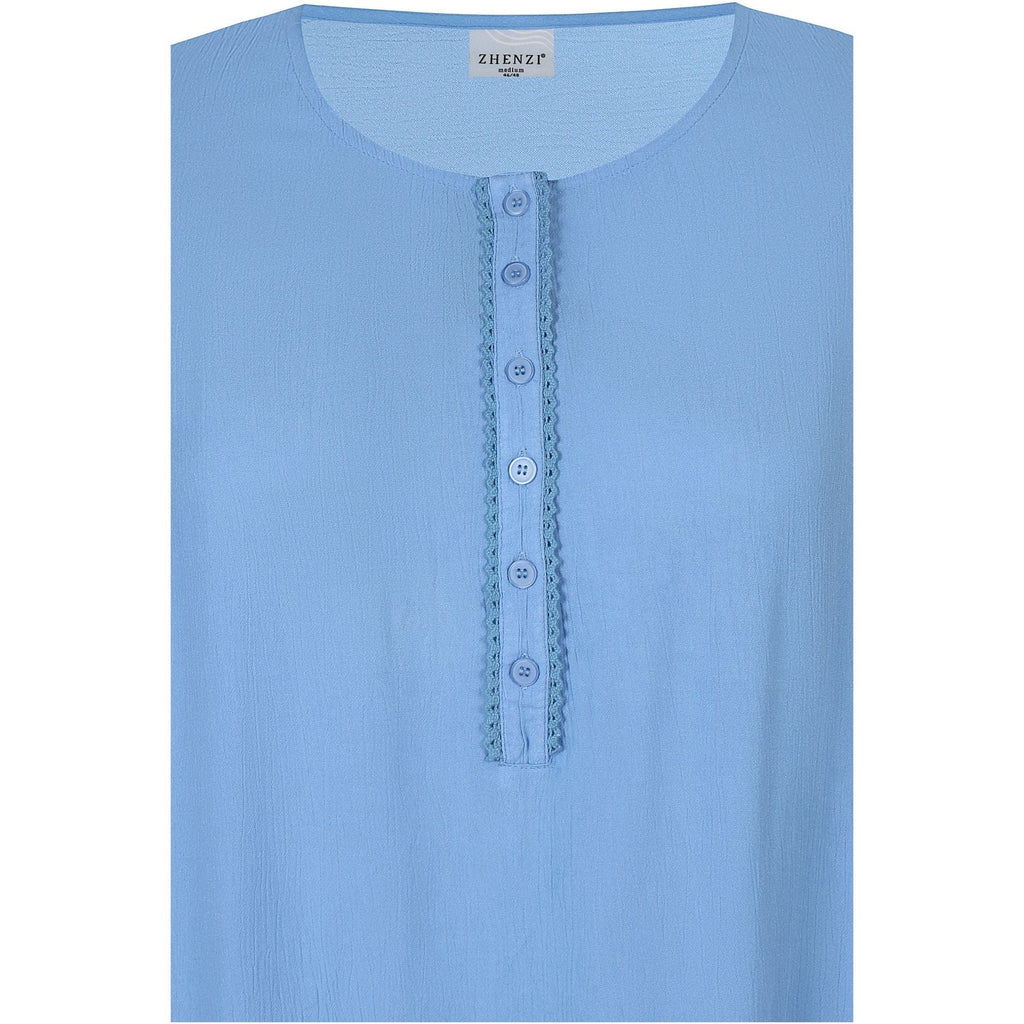 Blouse LUNA 827 cornflower blue - Evolve Fashion