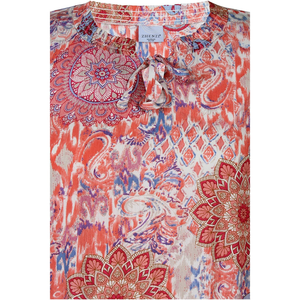 Blouse LYNE visc coral poppy - Evolve Fashion