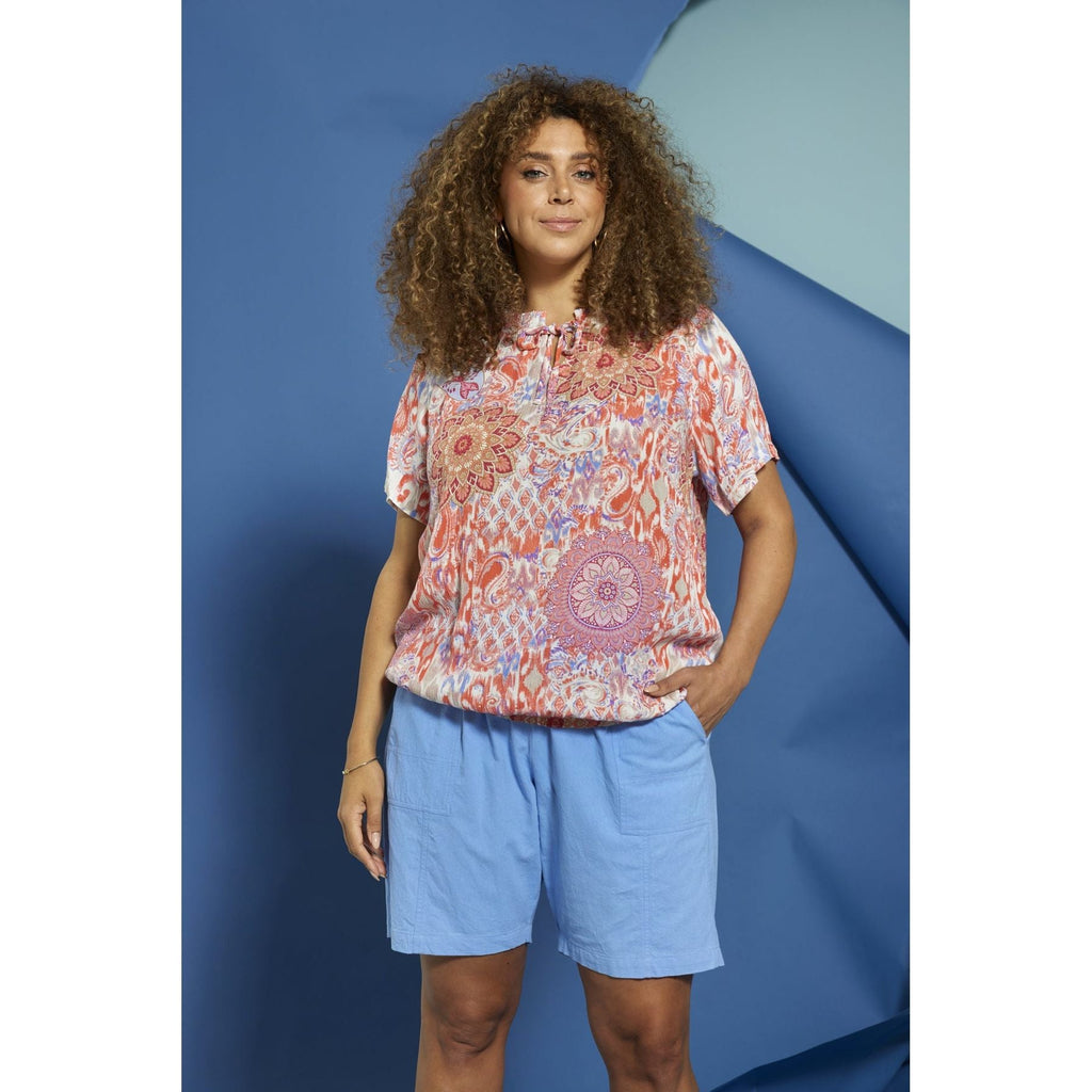 Blouse LYNE visc coral poppy - Evolve Fashion