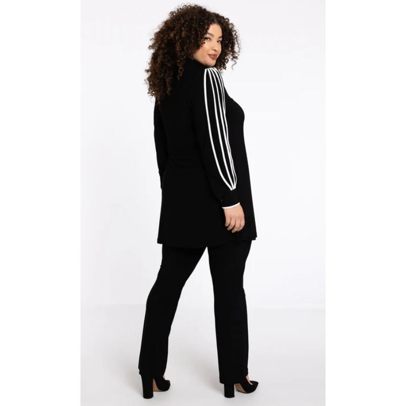Blouse piping DOLCE black - Evolve Fashion