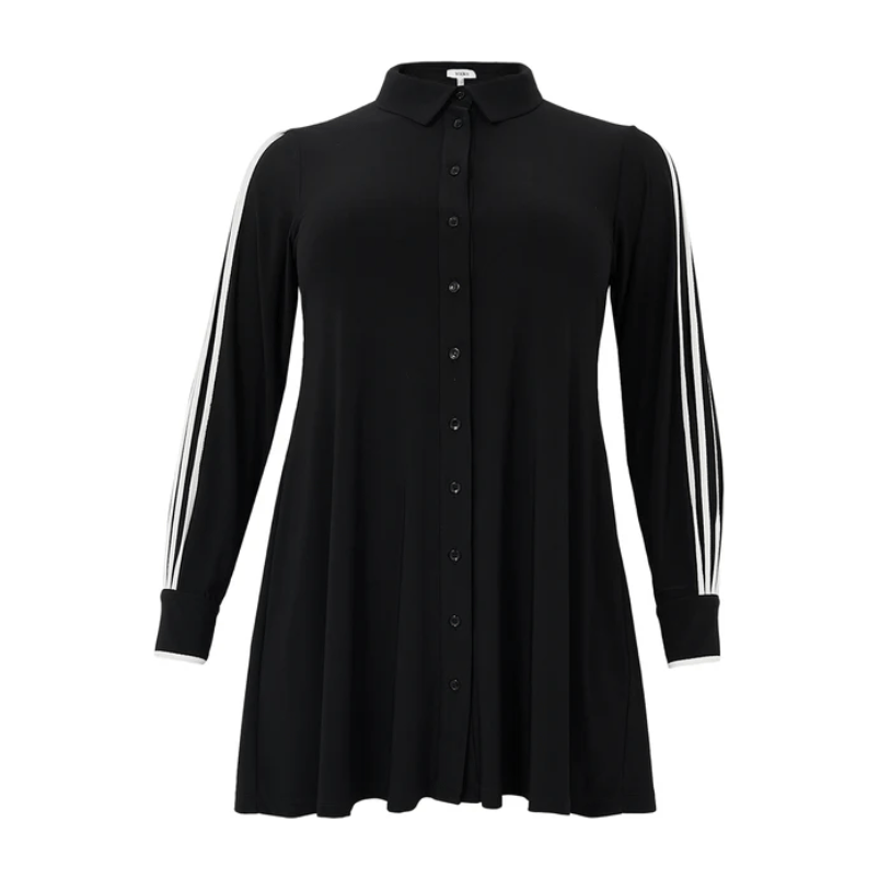 Blouse piping DOLCE black - Evolve Fashion