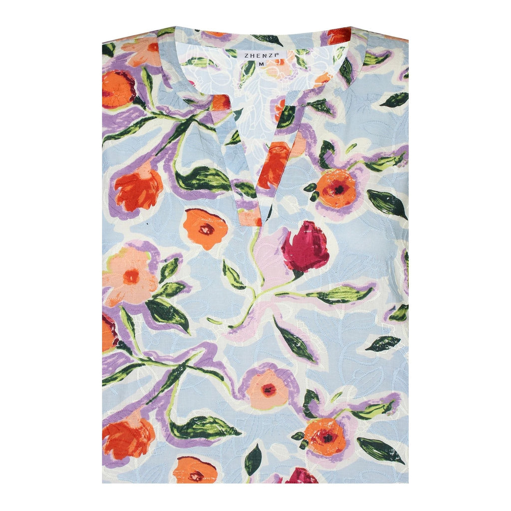 Blouse REGINA cotton flower print - Evolve Fashion