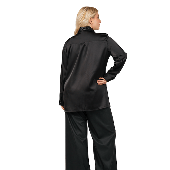 Blouse sequins black - Evolve Fashion