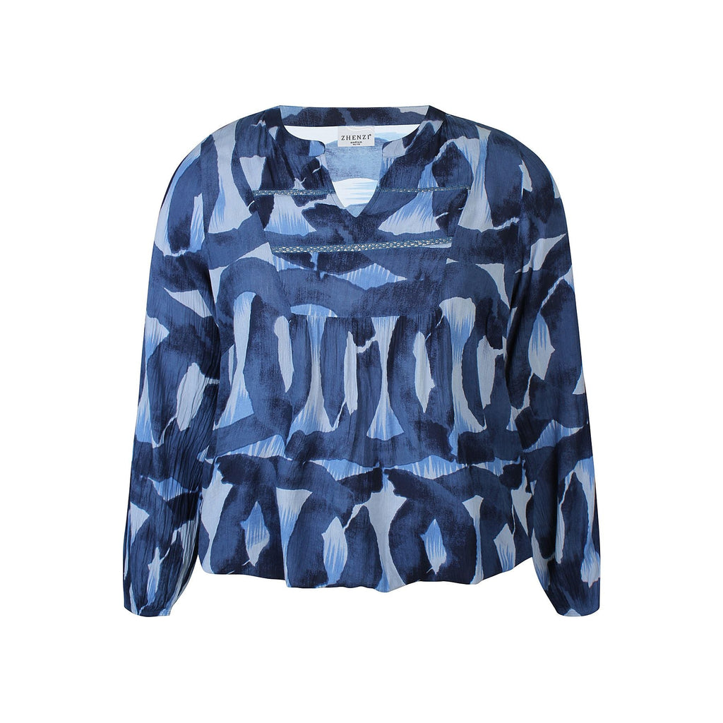 Blouse Sini visc True Blue - Evolve Fashion