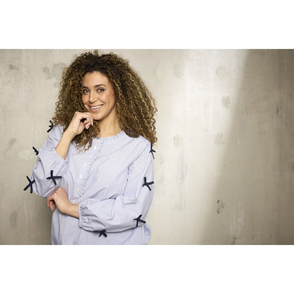 Blouse Sofi bows navy - Evolve Fashion