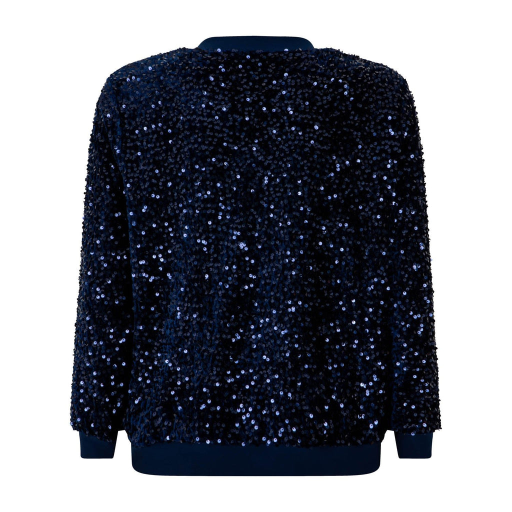 Blouson pailletten navy - Evolve Fashion