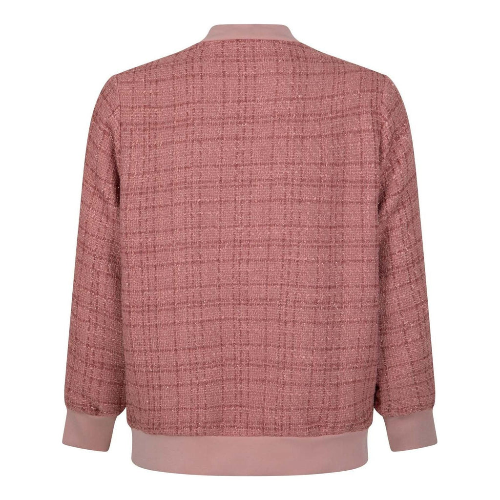 Blouson tweed mix soft pink - Evolve Fashion