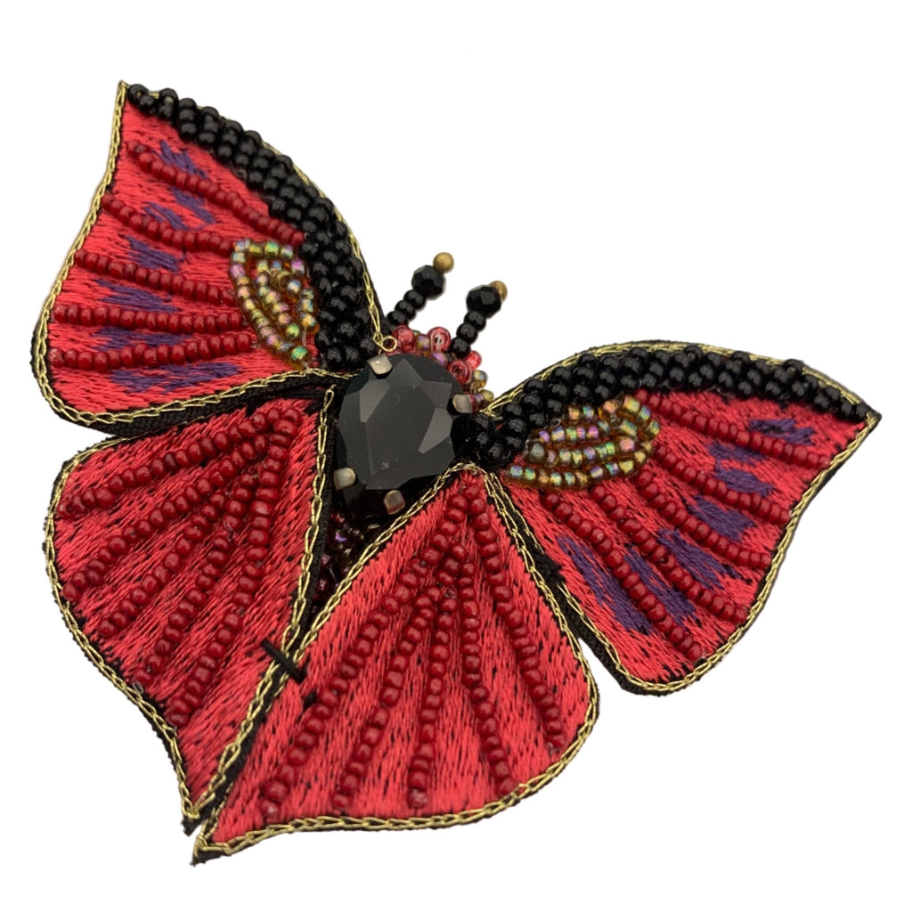 Broche Butterfly red or blue - Evolve Fashion