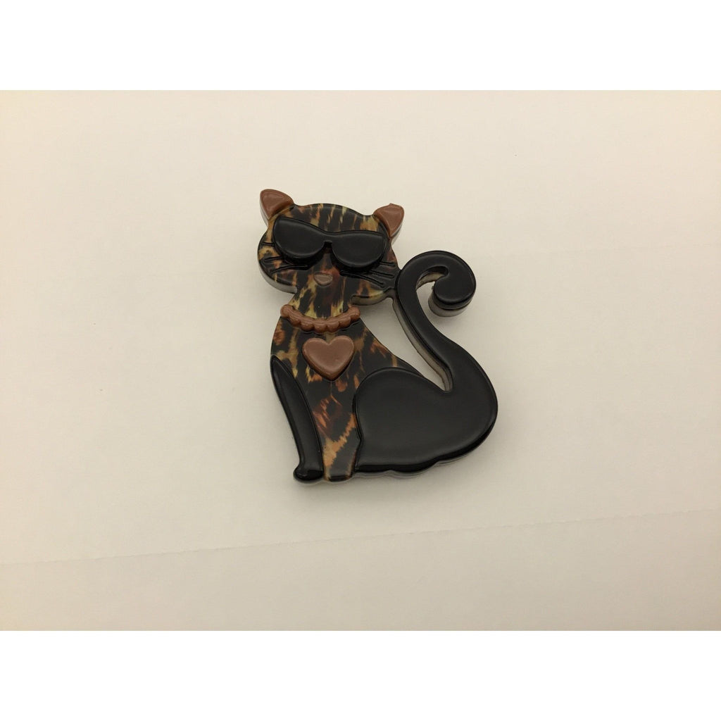 Brooch cat black - Evolve Fashion