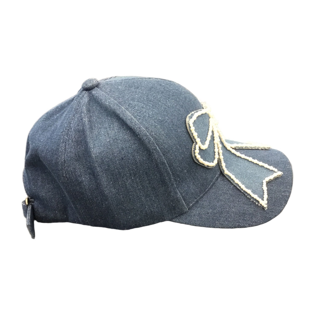 Cap jeans BOW pearls - Evolve Fashion
