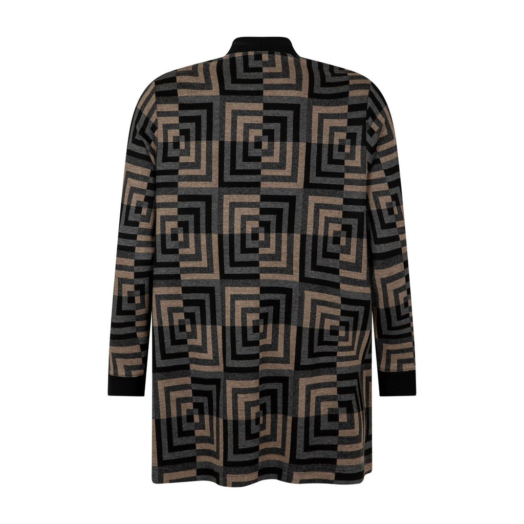 Cardi Squares grey/black - Evolve Fashion