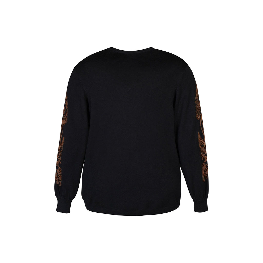 Cardigan detail sleeve black - Evolve Fashion