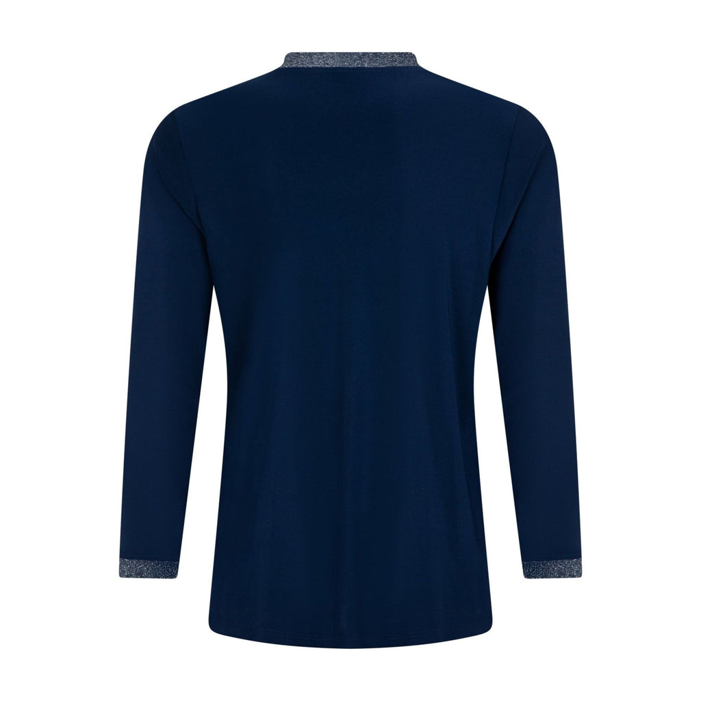 Cardigan slinky lurex navy - Evolve Fashion