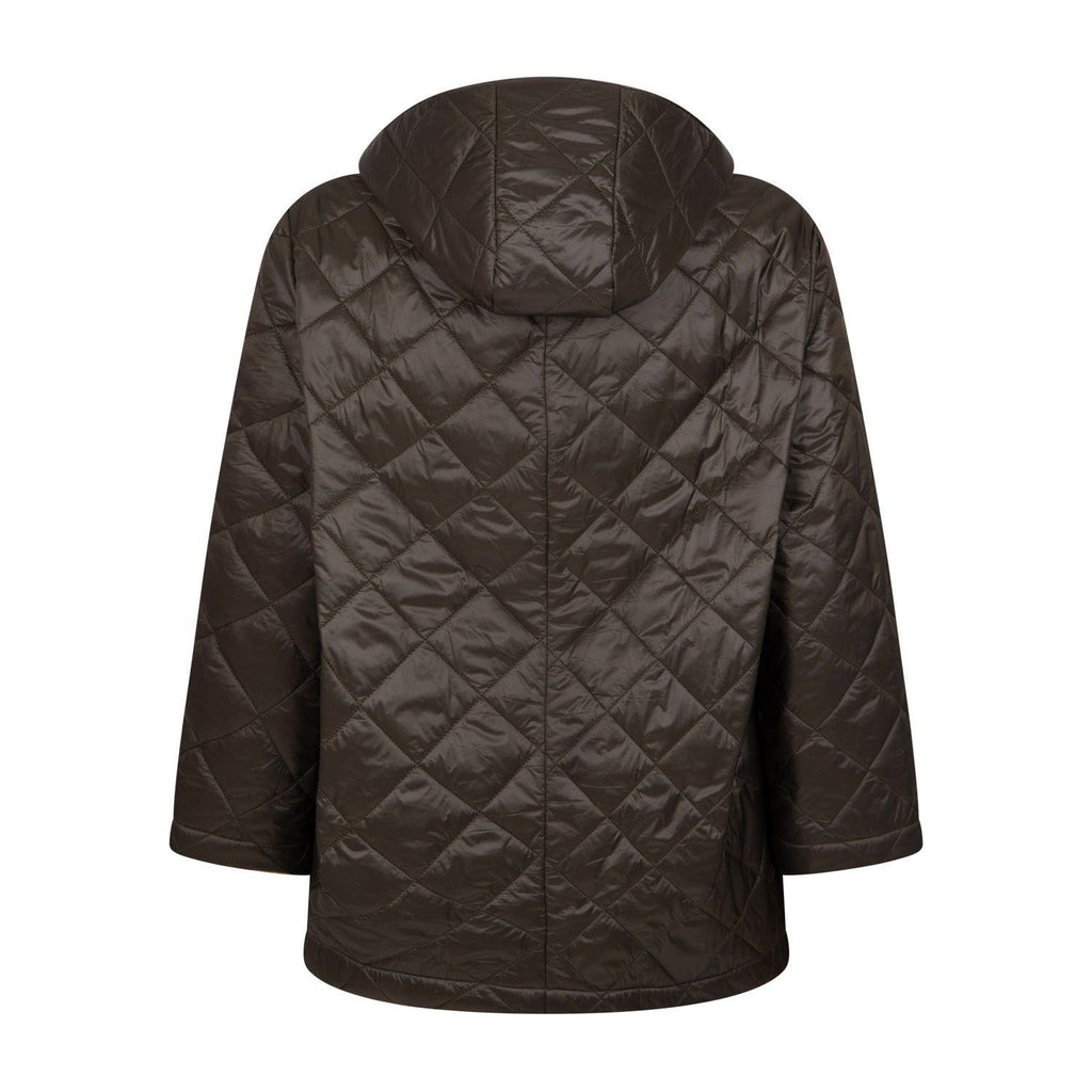 Coat puffer dark olive - Evolve Fashion