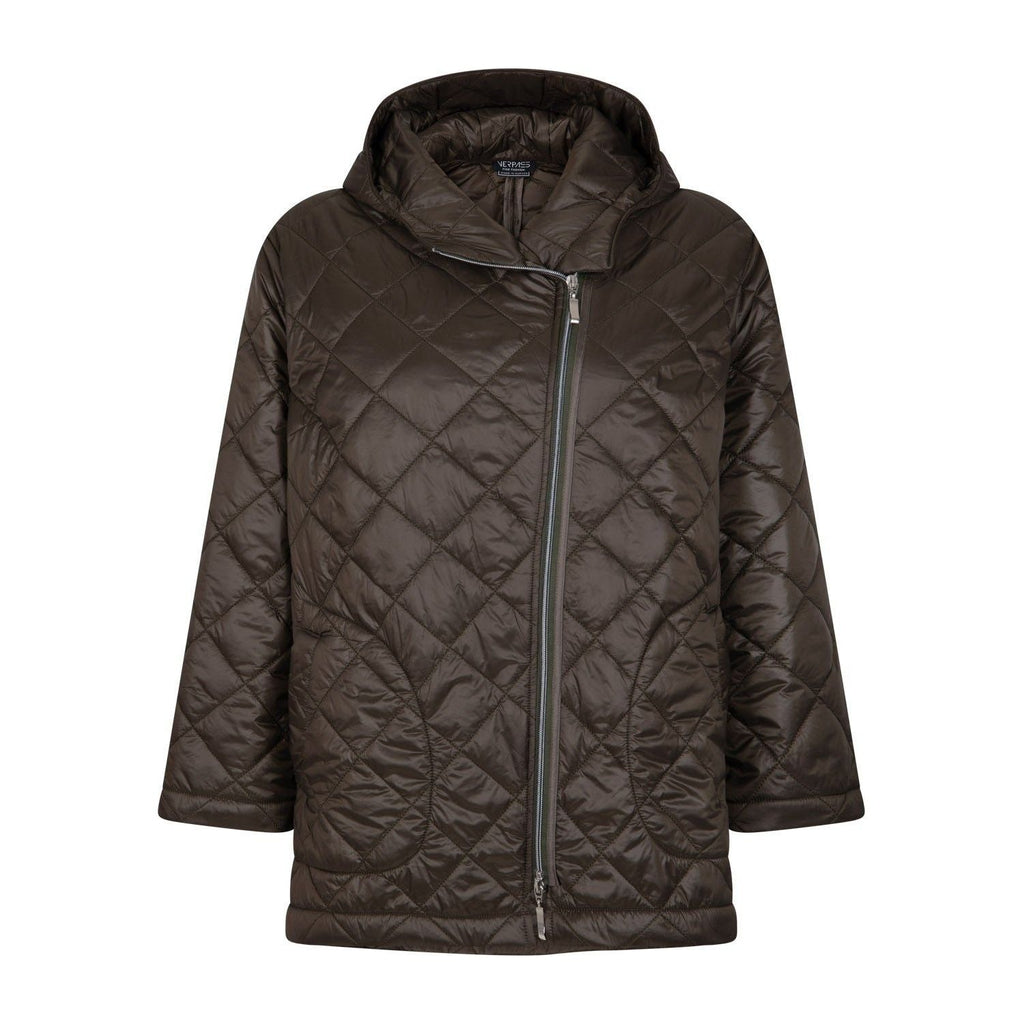 Coat puffer dark olive - Evolve Fashion