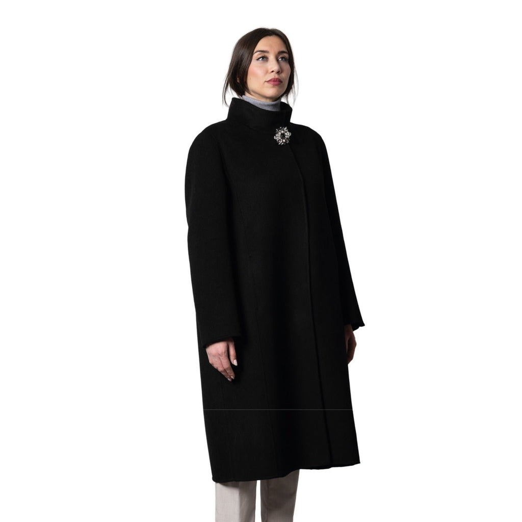 Coat wool blend black - Evolve Fashion