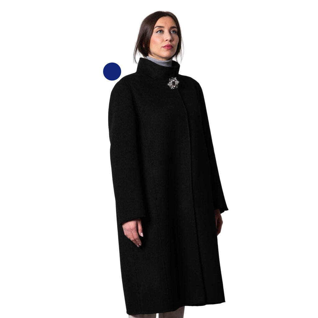 Coat wool blend royal blue - Evolve Fashion