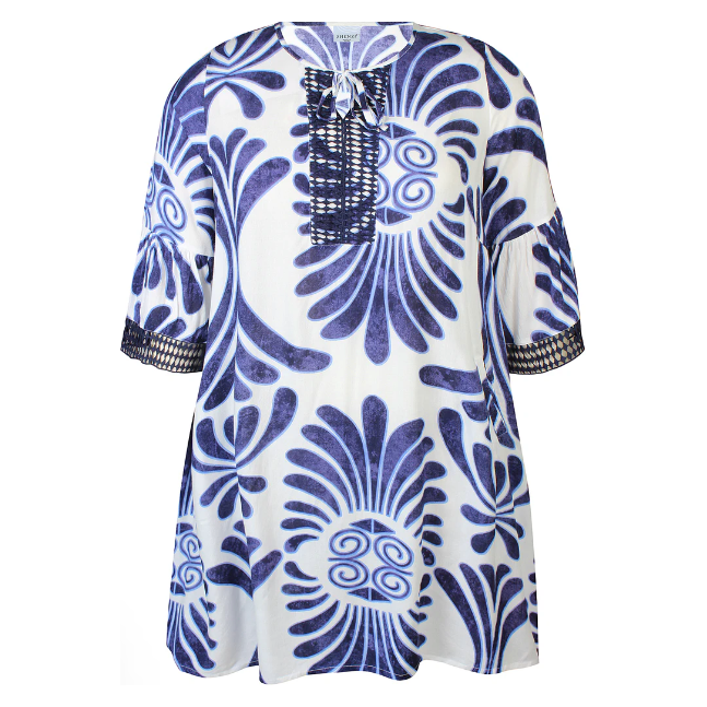 Dress ENYA blue dusk print - Evolve Fashion