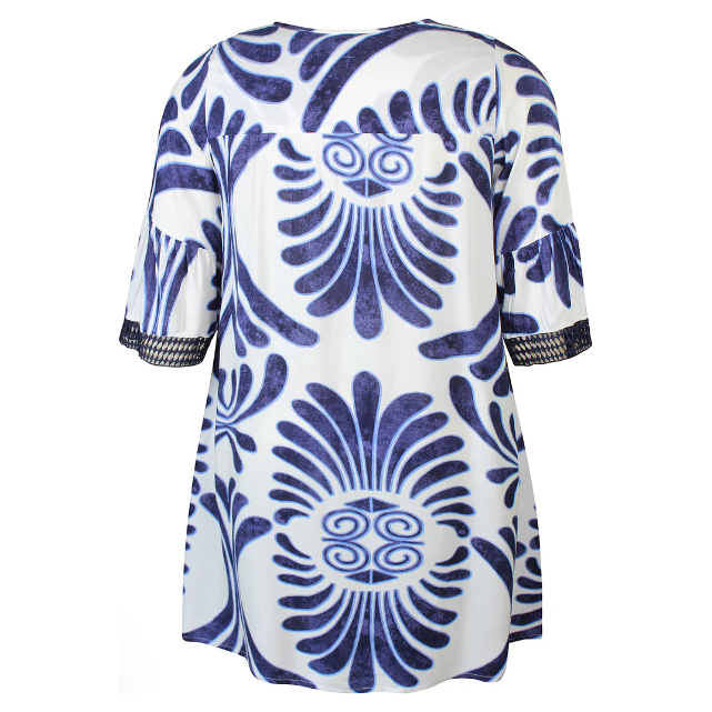 Dress ENYA blue dusk print - Evolve Fashion