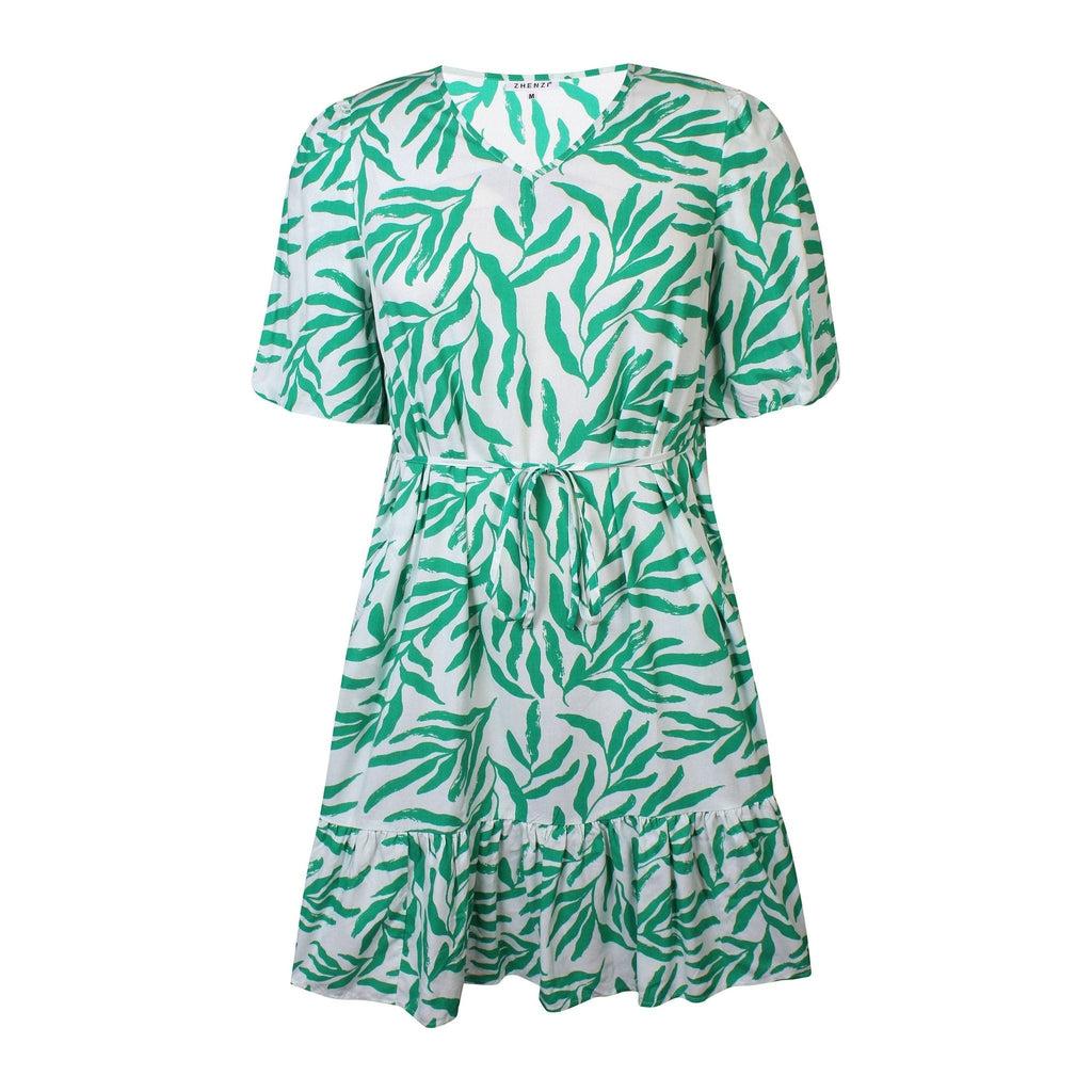 Dress IVANNA viscose green grass - Evolve Fashion