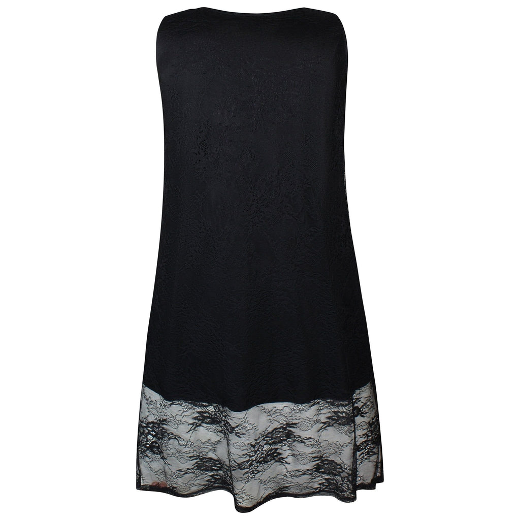 Dress sleeveless lace black - Evolve Fashion