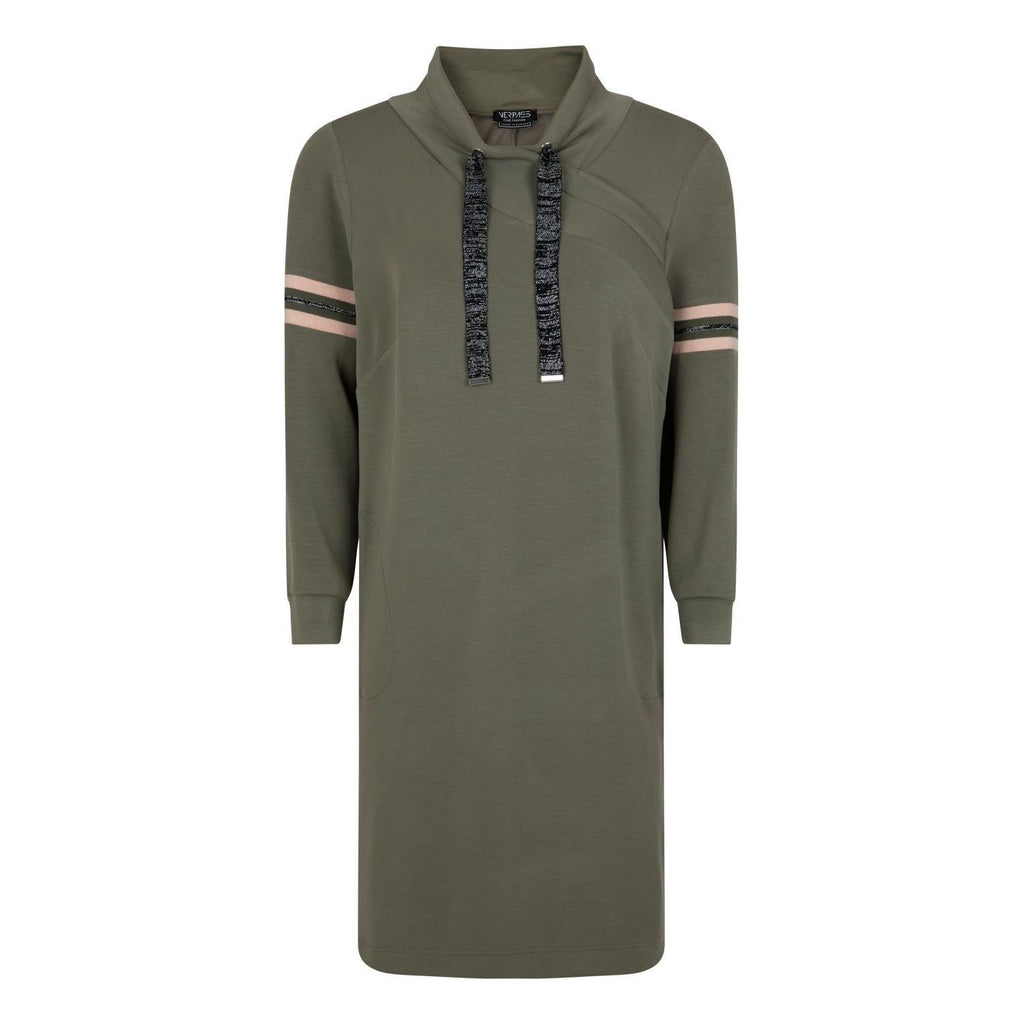 Dress soft scuba olive - Evolve Fashion