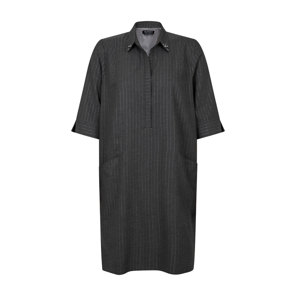 Dress striped grey - Evolve Fashion